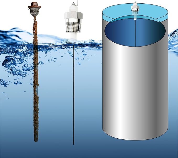 Powered Anode Rod for Water Heater Tank, Electric Anode Rod for Hot Water Heater, Electrical Titanium Anode Rod, Eliminates Rotten Egg Smell (Model B)