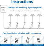 SUNVIE 3W Low Voltage Pathway Lights Wired Landscape Path Lights Outdoor Low Voltage Landscape Lighting 3000k Waterproof LED Landscape Lights with Connector for Garden Walkway, 4 Pack