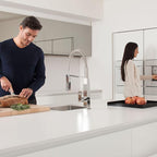 Grohe Eurocube Single-Handle Pull-Down Semi-Pro Kitchen Faucet, StarLight Chrome