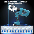 Electric Hydraulic Crimping Tool 60KN Electric Hydraulic Pliers 3-6 Seconds Fast Crimp 17mm Stroke Interchangeable Jaws Design Industrial Grade Safe Accurate Hydraulic Tools 12 Dies