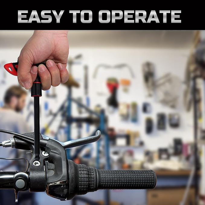 Lichamp 8 Pieces Metric T Handle Allen Wrench Set, 2-10 mm, Ball Head, Standard Long Tee Handle Allen Hex Key Set, Heavy Duty Excellent