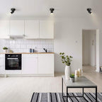 GLOBE Electric 64000113 4.5" Convertible Wall or Ceiling Mount LED Integrated Track Lighting Spotlight, Matte Black, Adjustable Pivoting Head, 9W, 500 Lumens, 3000 Kelvin, Dimmer Switch Compatible