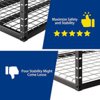 4x8 Overhead Garage Storage Rack with 4 Extra Hooks – Adjustable Heavy-Duty Garage Ceiling Storage Racks (22"-40"), Holds 600 lbs, 22 lbs per Hook, Steel Hanging Organizer for Tools, Bins & Bikes