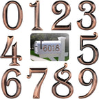 10Pcs Mailbox Numbers for outside 0-9, 2.75 inch 3D Self Adhesive Street Address House Door Numbers Signs for Apartment,Office,Cars,Mailboxes (Bronze)