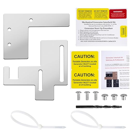 Generator Interlock Kit for Murray or Siemens 150-200 Amp Panels,7/8 to 1 1/4 Inch Breaker Spacing, Safe & Easy Home Generator Connection (SIE-P2)