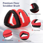 2 Pack 1-Tank Spin Mop Scrub Brush Head Replacement for O Ceda EasyWring 1-Tank System(Red), Hard Bristle Scrubber Brush for Floor Cleaning Accessories (Not Fit for RinseClean 2-Tank)