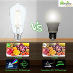 Depuley LED Light Bulbs E26: Chandelier Lights Bulbs 6W Equivalent 60W - Edison Vintage Bulbs Daylight 5000K ST58 Clear Glass Bulb 800 LM 80+CRI Non-Dimmable 24-Pack