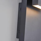 Modern LED Outdoor Wall Sconce 17W Integrated LED Outdoor Wall Mount,Anti Rust Textured Black Suit for Wet Locations and All Rooms,Easily Installed in Any Direction.Bulb Included.