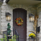 Darkaway Outdoor Sconce Lights Wall Light Fixtures, Front Porch Light Outdoor Wall Anti-Rust Waterproof Aluminum with Glass Exterior Light Fixture for Patio, Yard, Doorway, Garage(2 Pack, Black)