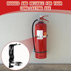 Therwen 5 Pack Fire Extinguisher Bracket 5 lb Wall Mount Stainless Steel Fire Extinguisher Holder for Home Truck Vehicle, Black