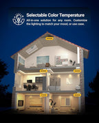 Sunco 6 Pack 4 Inch Adjustable Recessed Lighting 4 Inch LED, Angled Directional Eyeball Canless Gimbal, 750 LM, Selectable CCT 2700K/3000K/4000K/5000K/6000K, Dimmable, 8W, with Junction Box ETL