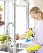 Fapully Kitchen Faucet with Pull Down Sprayer,Commercial Kitchen Sink Faucet with Deck Plate,Brushed Nickel