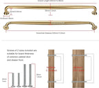 SAILING 5 Pack Cabinet Handles-12.6"/320mm Screw Spacing Champagne Bronze Furniture Hardware Handles for Kitchen Cabinets Bedroom Dresser Wardrobe Cabinet Pulls