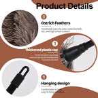 Ostrich Feather Duster-14.9 Inch Mini Natural Feathers Dusters with Plastic Handle Reusable Handheld for Cleaning Supplies Home Car Office(6pcs)