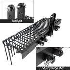 72 Inch 3 Point Tractor Rake, Pine Straw Needle Rake, Durable Powder Coated Steel Spring Landscape Rakes Fit for Cat0,Cat1,Black