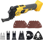 NEWONE Anti-vibration Oscillating Tool Compatible with De-Walt 20V Battery Anti-vibration Oscillating Multi-Tool Kit with 3.6° Oscillation Angle,6 Variable Speed,16-piece Electric Multitool Blades,Box