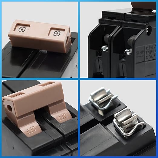 2024 New 250 2-Pole 50-Amp Circuit Breaker, Type 3/4-In Plug-On Molded Case Circuit Breaker, Thermal Magnetic Protection, 10 KAIC, 120/240V, Fit for Load Centers