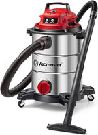 Vacmaster VOC812SF 1101 8-Gallon Premium Stainless Steel Wet/Dry Vacuum, Red Edition, 8 Gal