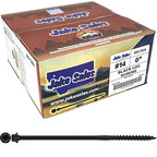 Jake Sales #14 X 6 Heavy Duty Black Timber/Log/Landscaping Wood Screws - Exterior Coated Heavy Duty Screws. 1 x Full Box - 550 Screws