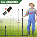 Hoe Garden Tool, 45 Inch Garden Hoe Adjustable Long Handle, 2 in 1 Garden Hoe for Weeding, Stainless Steel Weeder Tool for Yard Long Handle, Gardening Hoe for Planting, Lossening, Digging