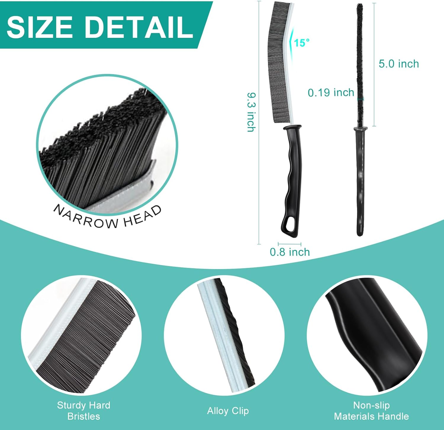 Cleaning Brush - 5 Pcs Hard Bristle Crevice Cleaning Brush, Multifunctional Gap Scrub Brush, Home Essentials, Bathroom Cleaner Tools for Household Use, Kitchen, Bathroom, Window, Faucets, Toilet