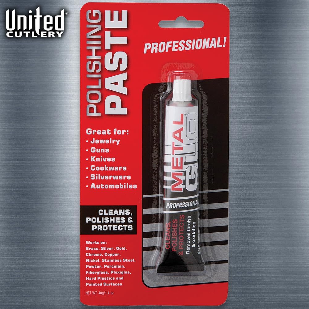 Metal Glo Polishing Paste | Premium Quality Polishing Paste | Polishes Most Metals | Liven Up Old Metals with New Shine | Ideal for Knife Blades and More | 1.4 Oz. Tube