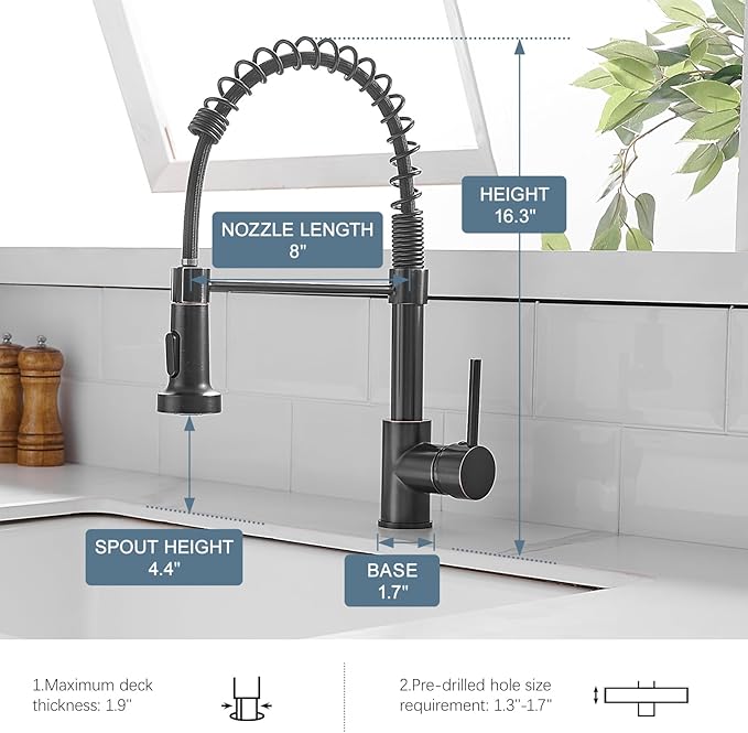 Oil Rubbed Bronze Kitchen Faucet,AIMADI Commercial Single Handle Single Hole Bronze Kitchen Faucet with Pull Down Sprayer grifo para fregaderos de cocina