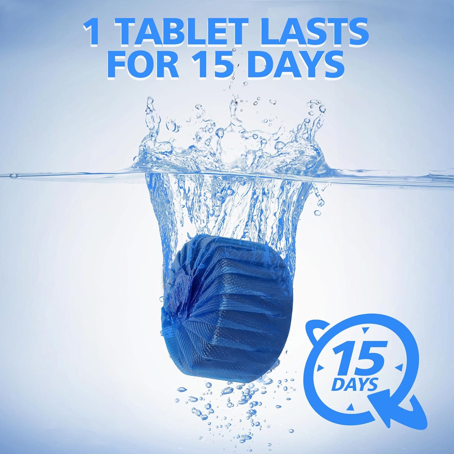 USKICH 20 Pack Toilet Bowl Cleaner Tablets,Blue Automatic Toilet Tank Cleaners, Long-Lasting Household Toilet Cleaners,Toilet flush Cleaning & Deodorizer