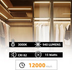 F15T8 18 Inch 15W T8 Fluorescent Replacement Tube Bulb Warm White 3000K Medium Bi-Pin G13 Base 6 Count