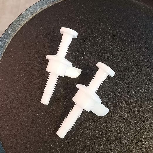 Toilet Seat Including Nut for Top Mount Toilet Seat Hinges, Plastic, Pack of 4