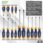 SUNHZMCKP Magnetic Screwdriver Set 66-Piece, S2- Alloy Tool Steel, Includes Slotted/Phillips/Torx Mini Precision Screwdrivers, Replaceable Screwdriver Bits With Sturdy tool box