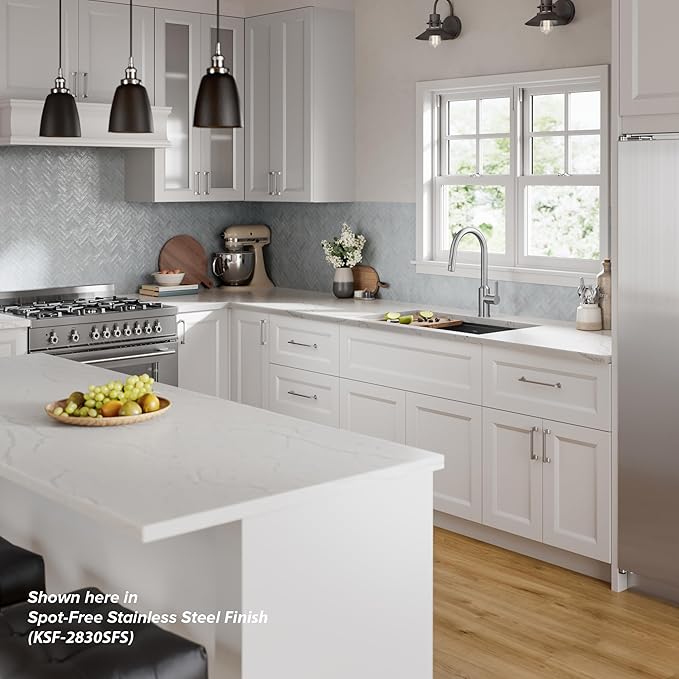 KRAUS Oletto Touchless Sensor Pull-Down Single Handle Kitchen Faucet in Spot-Free Antique Champagne Bronze, KSF-2830SFACB