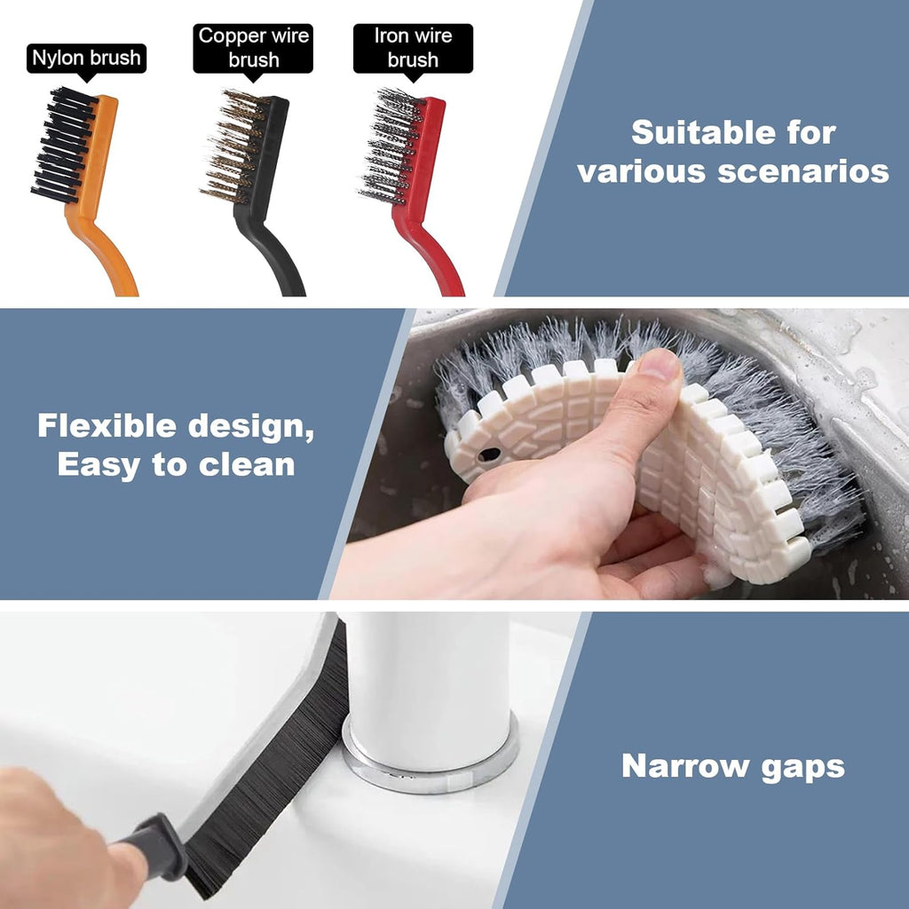 15 Pcs Window Groove Cleaning Brush Tool, Door Window Track Cleaner Groove Gap Cleaning Tools Crevice Cleaning Brush Gap Scrub Brush for Shutter Sliding Door Keyboard Tile Lines Sill Car Vents