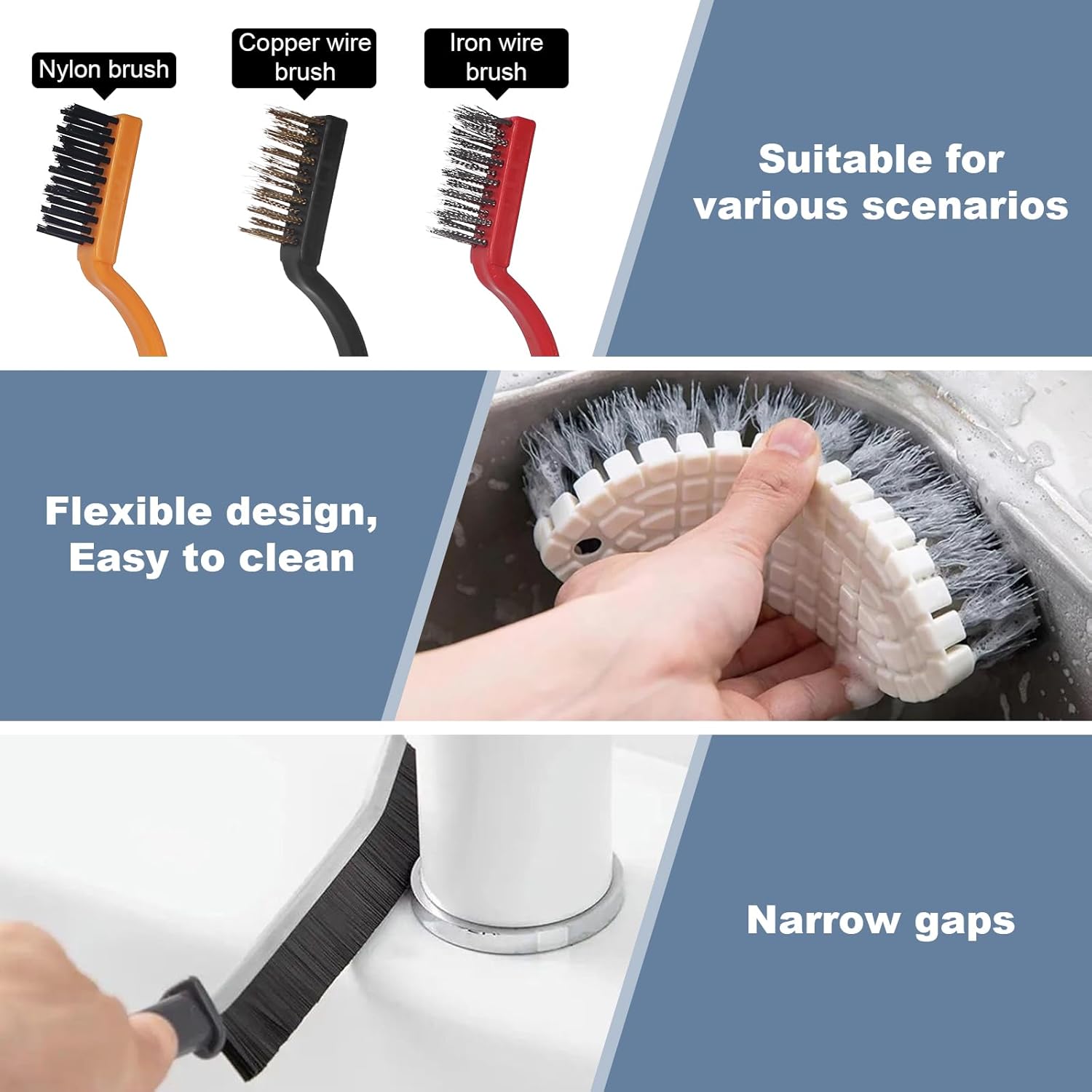 15 Pcs Window Groove Cleaning Brush Tool, Door Window Track Cleaner Groove Gap Cleaning Tools Crevice Cleaning Brush Gap Scrub Brush for Shutter Sliding Door Keyboard Tile Lines Sill Car Vents