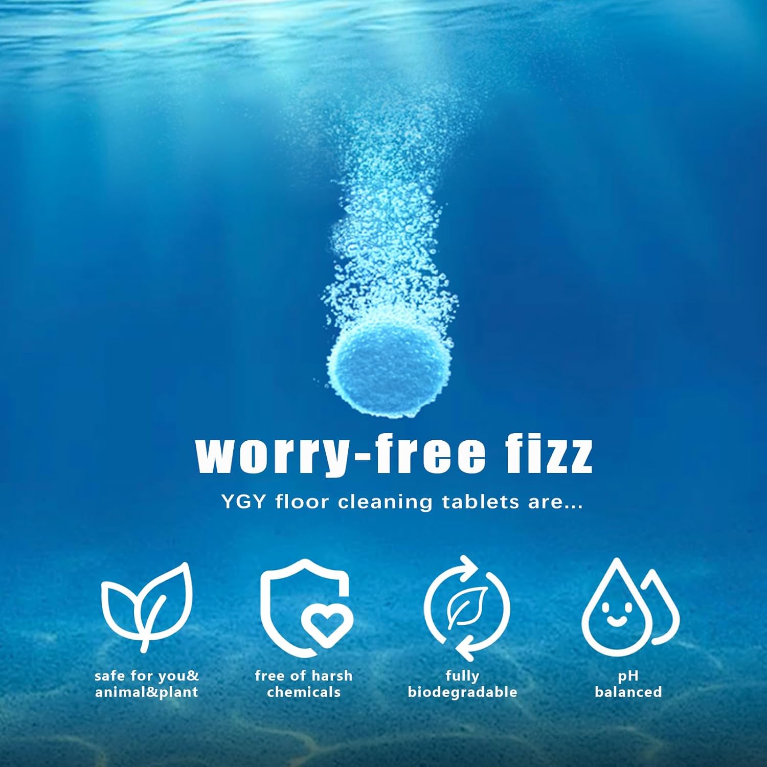 YGY Floor cleaner, Deodorizes and Deep Cleans for Multiple Hard Floors, Lavender Scent, Compitable with Tineco Vacuum Mop, Cleaning Solution-36 Tablets