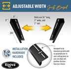 Koova Heavy-Duty Overhead Garage Storage Rack for 2 Bins. Adjustable Width, 80lb Capacity. DIY Safe Ceiling Mount, Easy Install. Fits 27-Gallon Totes. USA Made Pro-Grade Steel. Space Saving Organizer