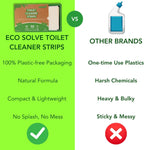 Natural Toilet Bowl Cleaner Strips, Unscented, Eco-friendly, Non-toxic, Septic Safe, Removes Odors & Stains, Plastic-free, Toilet Bowl Cleaner for Quick and Easy Cleaning (180 count)