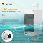 DC Solar Panel Disconnect Switch 50 Amp AC Miniature Circuit Breaker Box 500V 2 Poles with IP65 Waterproof UV-Proof Box for Outdoor Solar PV Homes Battery