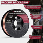 ARCCAPTAIN Mig Welding Wire, 0.030 10Lb Mig Wire ER70S-6 10Lbs Gas Solid Carbon Steel Low Splatter Mig Welding Wire Compatible With Lincoln Miller Forney Harbor Welder 0.08 4.5KG