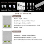 ALLBRIGHT 100% Blackout Roller Blinds Woven Shades with Striped Jacquard, Cordless Window Shades, UV Protection Fabric, Easy-Install for Indoor Home & Office, Grey, 31" W x 72" H