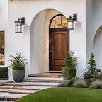 Outdoor Wall Sconces, Exterior Lantern Lighting Fixture, Mounted Lights for Patio, Porch, Garden, Balcony (Bronze, 12" H-2Pack)