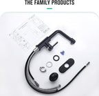 CREA Black Kitchen Faucet with Pull Down Sprayer - Bar Sink Faucets Single Hole/Handle - Modern Stainless Steel Small Kitchen Faucet for Mini Sink RV Outdoor Utility Laundry Faucet