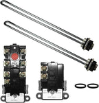 EWH-01 Electric Water Heater Tune-Up Kit, Includes Two Water Heater Thermostats, Two Water Heater Heating Elements - 4500W 240V, T-O-D Style Thermostat, Water Heater Replacement Parts