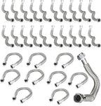 30-Pack GUOFIS Corrugated Flexible Stainless Steel Water Heater Connector,3/4" FIP x 3/4" FIP Hose for Water Heater/Water Softener(24-Inch)(HOSE040-30Pack)