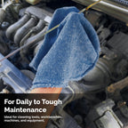 REED & PICK Cotton Shop Towels Blue – (Pack of 150) Size 14x14 Inches Cleaning Rags – Absorbent Shop Rags and Multipurpose Cleaning Towels for Automobiles, Industries, Garage and Homes