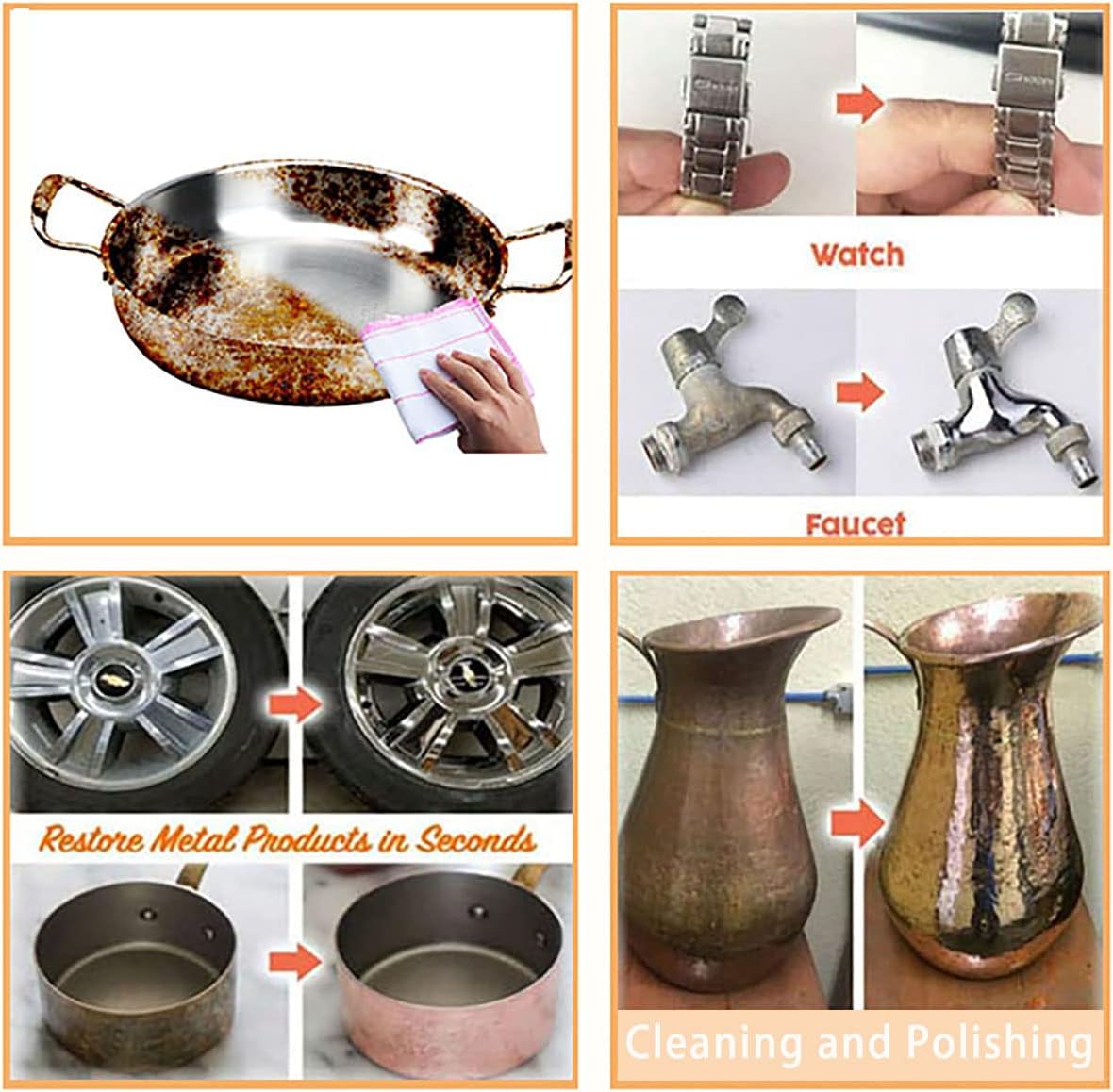 Instashine Metal Polish Cream, Ultimate Metal Polish Cream, Fixini All Metal Polish Cream, Instashine Metal Polish, Ultimate Metal Polishing Cream for Stainless Steel/Aluminum/Brass/Copper (1Pcs)