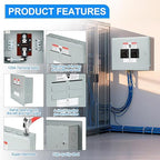 THQL Circuit Breaker Panels, 4-Space, 125A Circuit Breaker Distribution Box, 120V/240V Circuit Breaker Electrical Enclosure,Indoor Main Lug Load Center