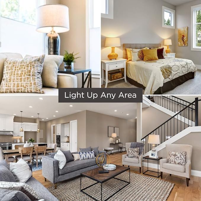 GoodBulb LED BR30 Light Bulbs | 12 Watt (60 Watt Equivalent) | E26 Base | Warm White 3000K | EcoSmart Lights | High Output 800 Lumens | Pack of 6 Bulbs