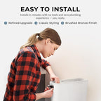 Qualihome Toilet Handle Replacement (Black, Side Mount)