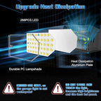 LED Garage Lights - 30000LM Super Brighter Garage Lighting w/ 6 Deformable Panels 6500K Led Shop Lights E26 Screw in Base for Basement Workshop Warehouse Attic - 2Pack